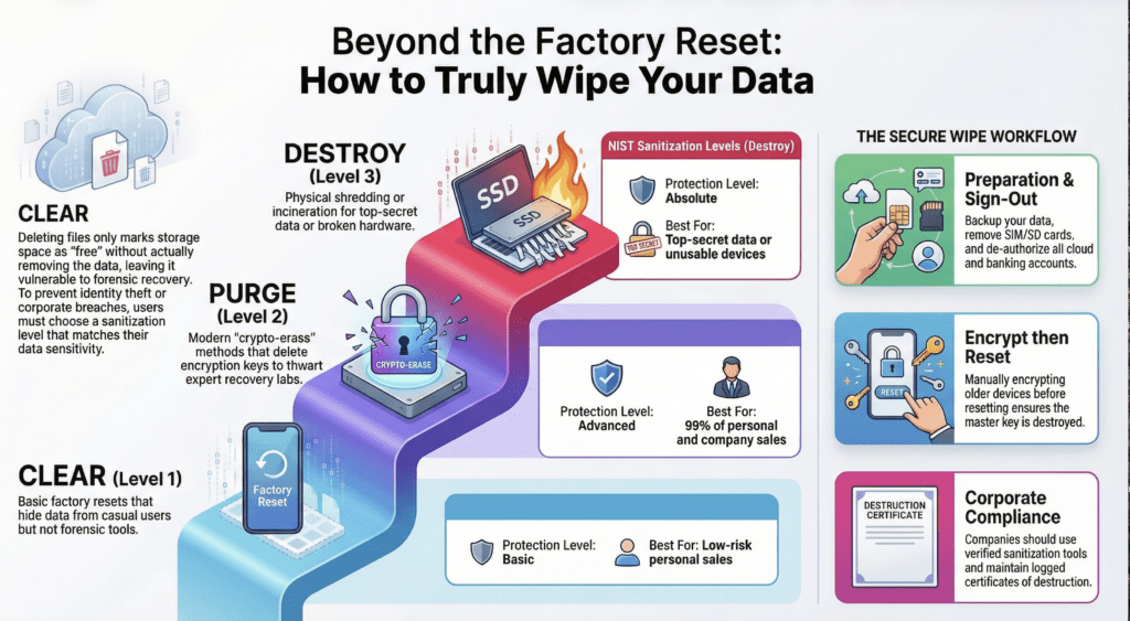 Why Data Deletion And Factory Reset Isn't Enough: What To Do Before You Sell or Gift A Used PC Or Phone
